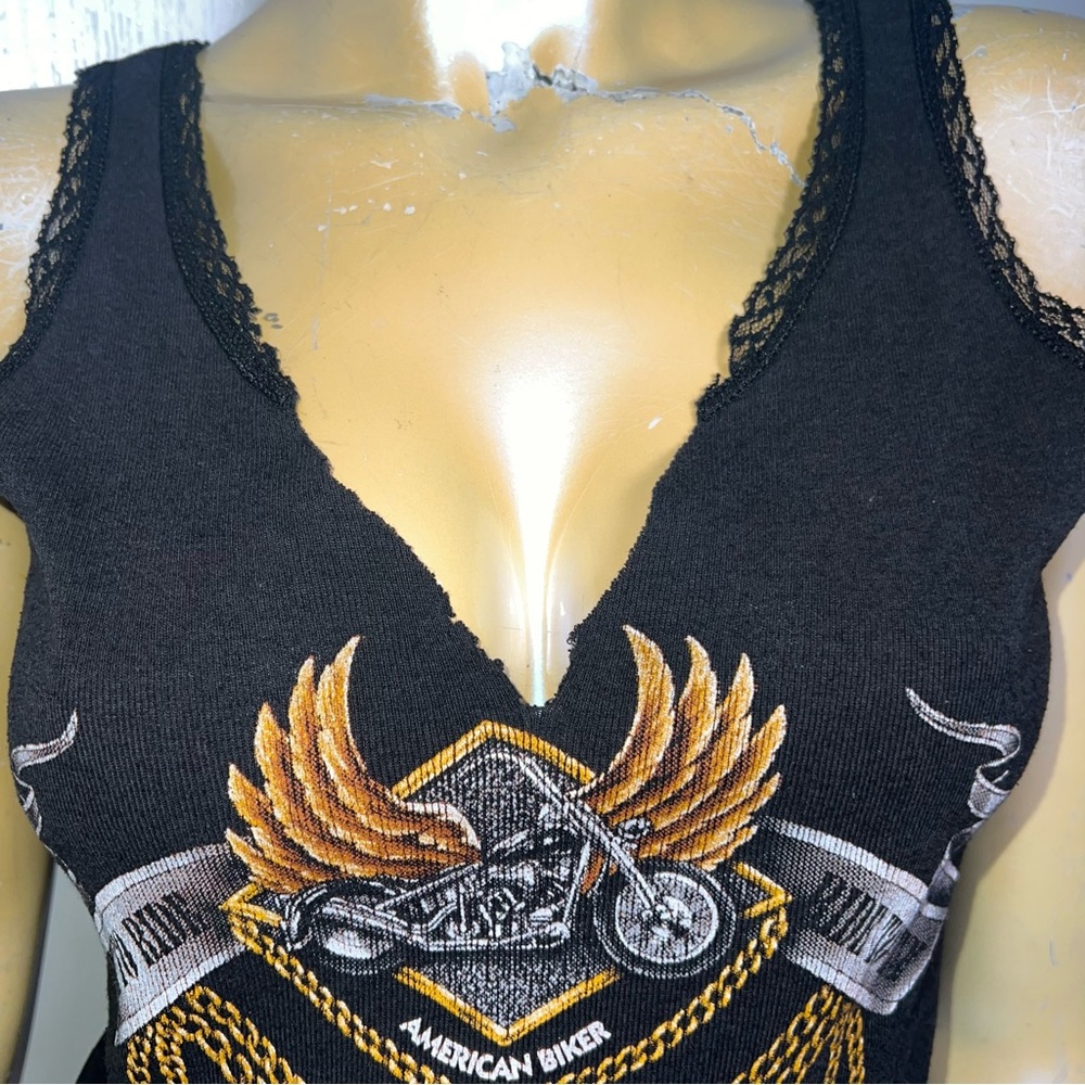 Live To Ride Distressed Cropped Tank Top - Picture 15 of 16
